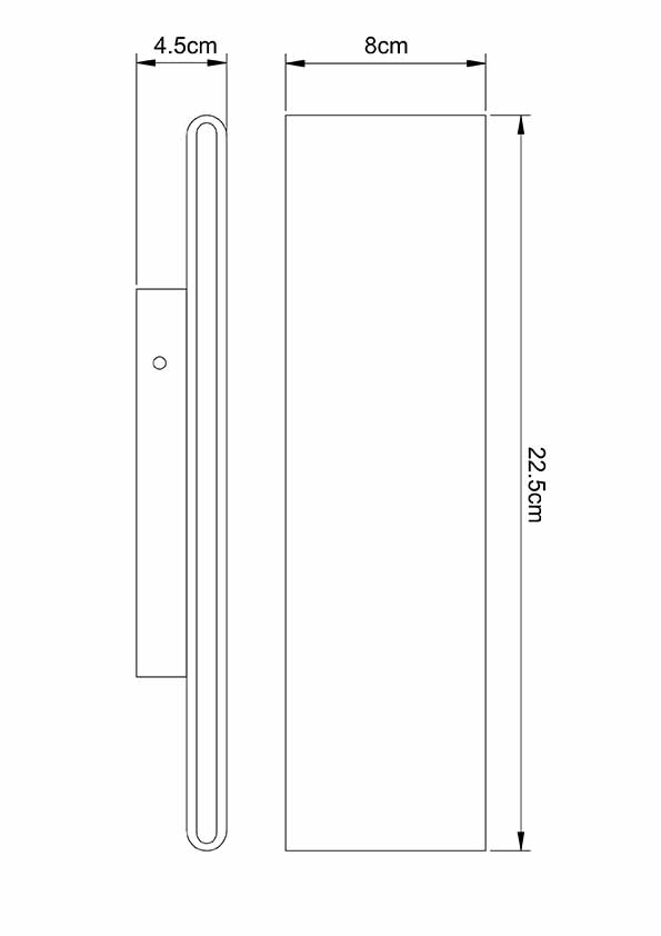 Applique murale moderne noire rectangulaire Globo Siegfried – Image 4