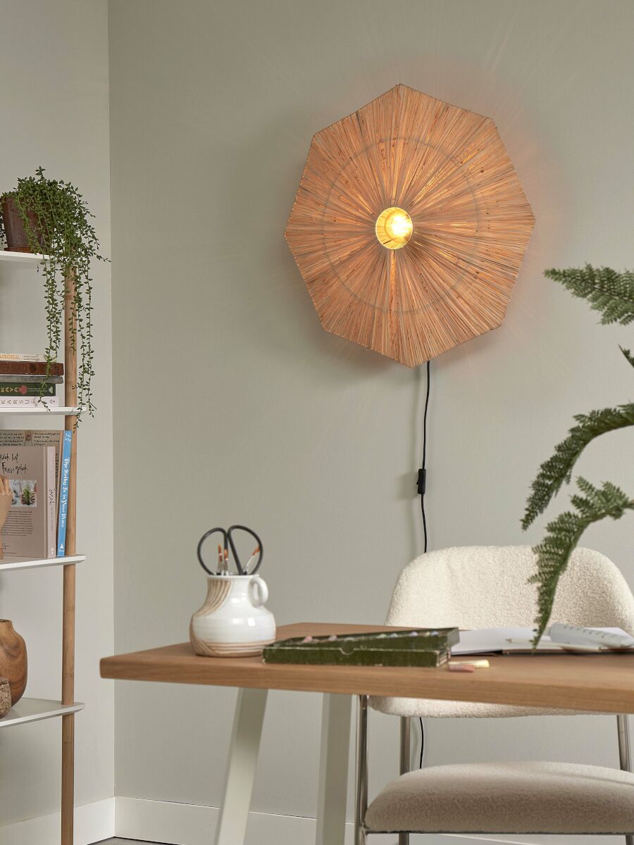 Applique murale octogonale raphia naturel L GOOD&MOJO Panama – Image 4