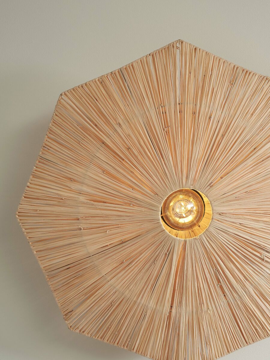 Applique murale octogonale raphia naturel L GOOD&MOJO Panama – Image 6