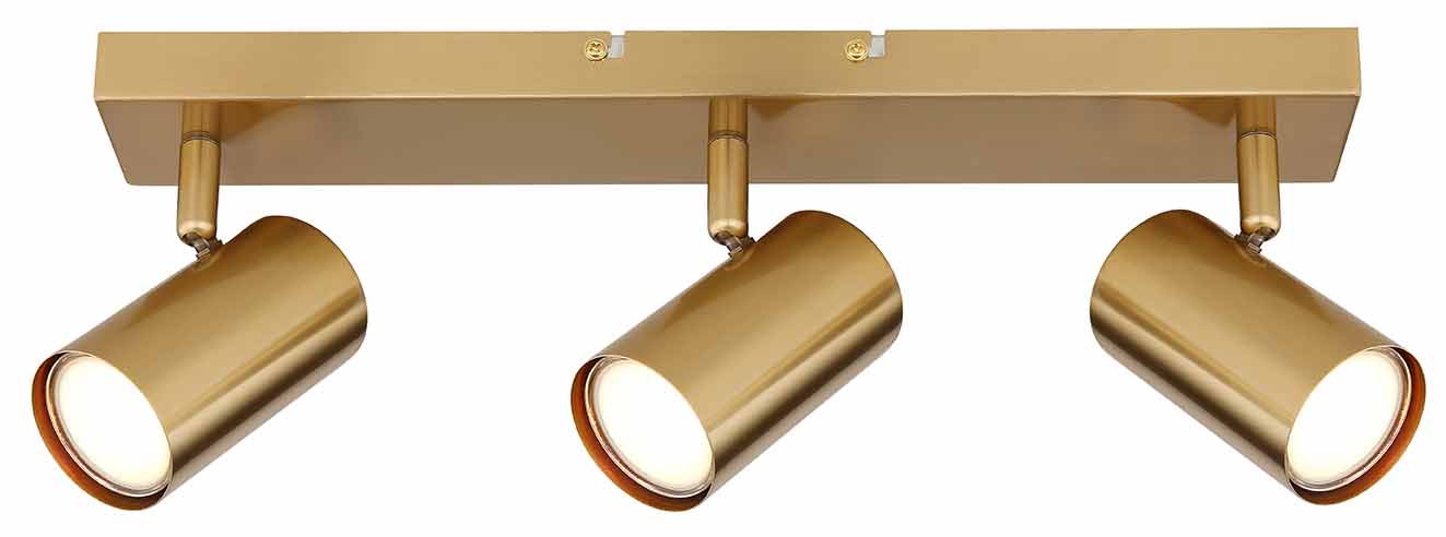 Barre de spots dorée 3 spots Globo Robby – Image 2