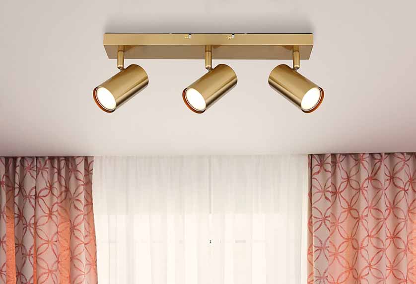 Barre de spots dorée 3 spots Globo Robby – Image 4