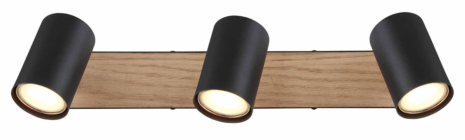 Barre de spots noir-naturel 3 spots Globo Robby – Image 3