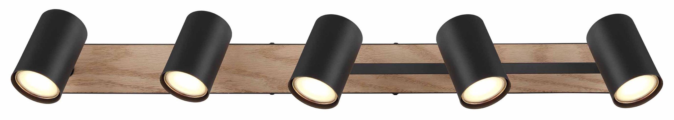 Barre noir-naturel 5 spots avec bras pivotant Globo Robby – Image 3