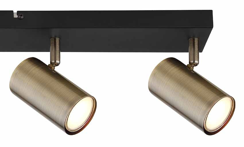 Barre noire 4 spots dorée Globo Robby – Image 4