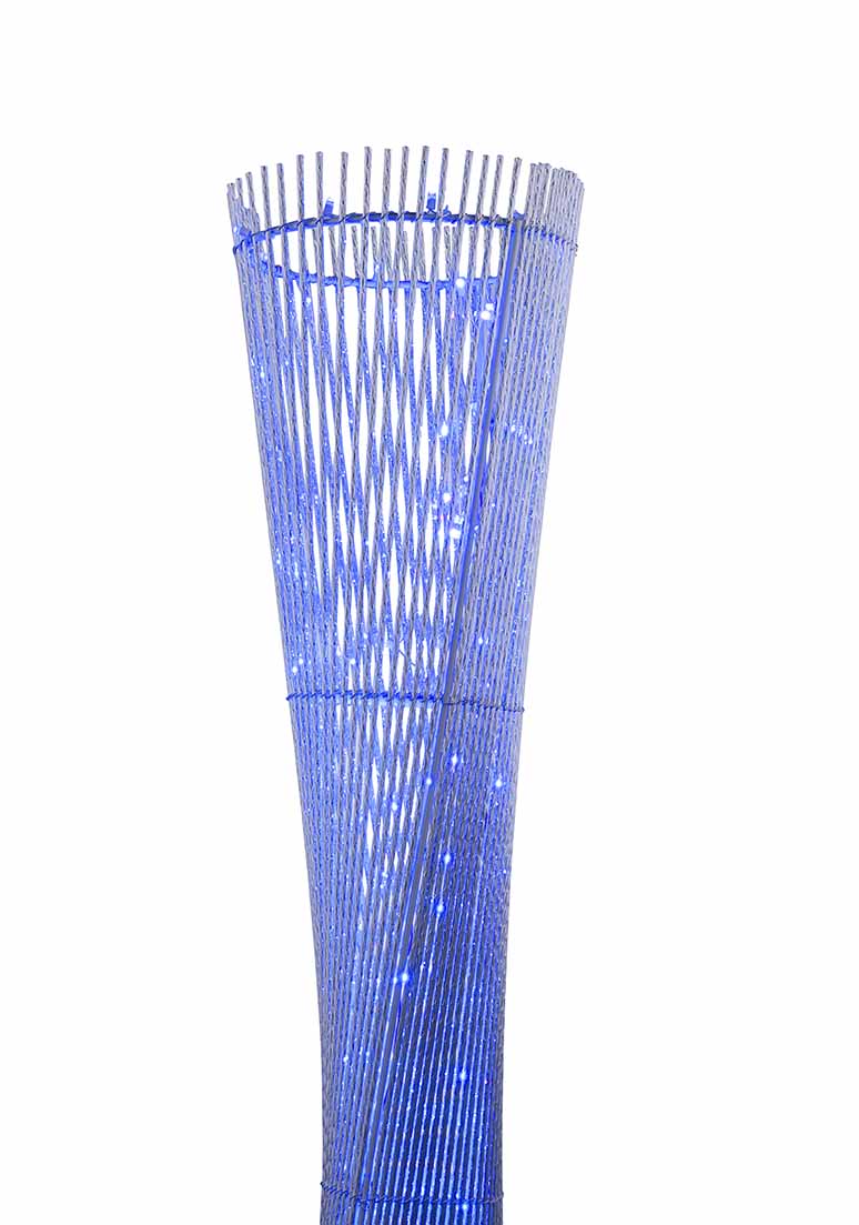 Lampadaire classique en aluminium argenté Globo Anton – Image 4