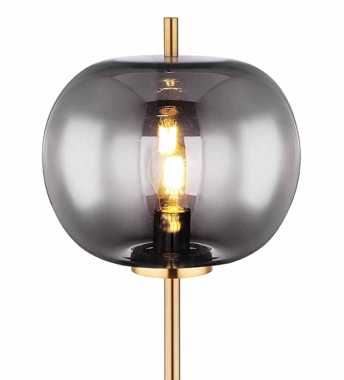 Lampadaire classique en métal nickel Globo Blacky I – Image 2