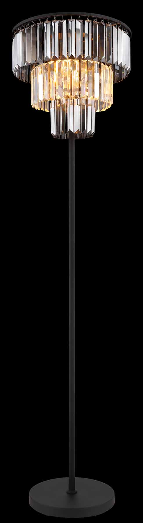 Lampadaire classique noir en métal Globo Naxis – Image 3