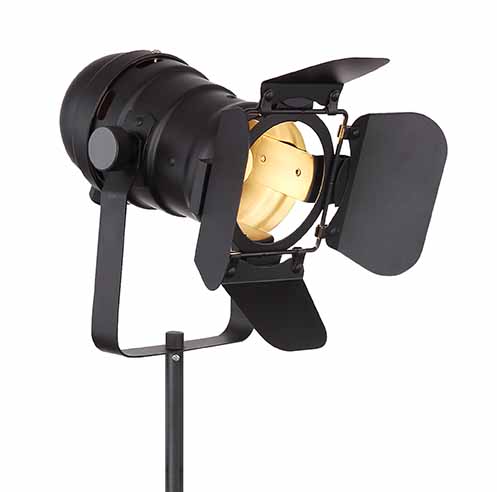 Lampadaire industriel noir projecteur de film Globo Egon – Image 2