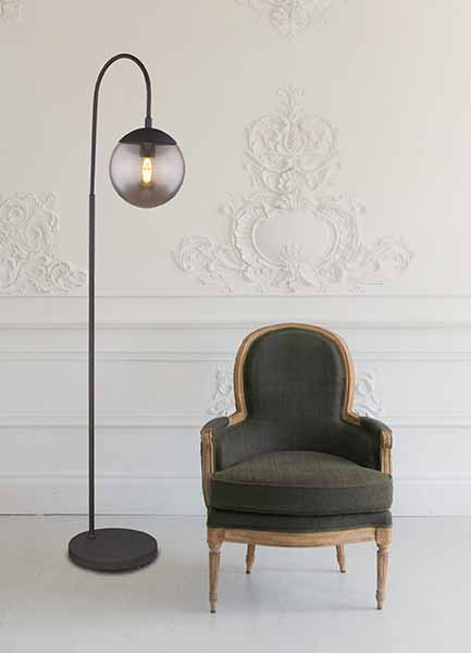 Lampadaire moderne en métal noir Globo Blama – Image 4