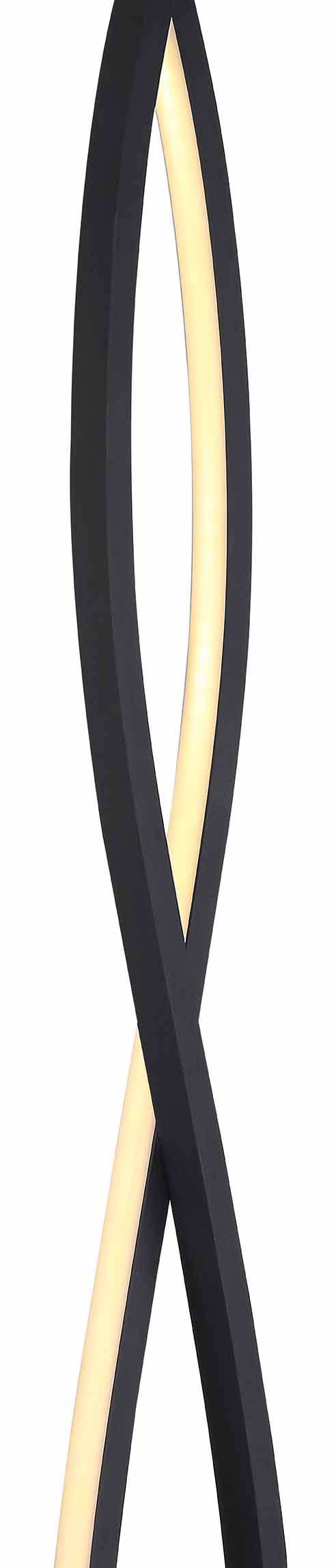 Lampadaire noir métal spirale étroite Globo Marius – Image 3