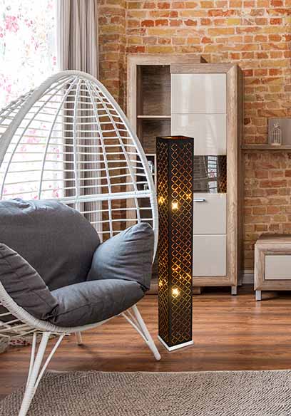 Lampadaire rétro allongé en nickel Globo Clarke – Image 2