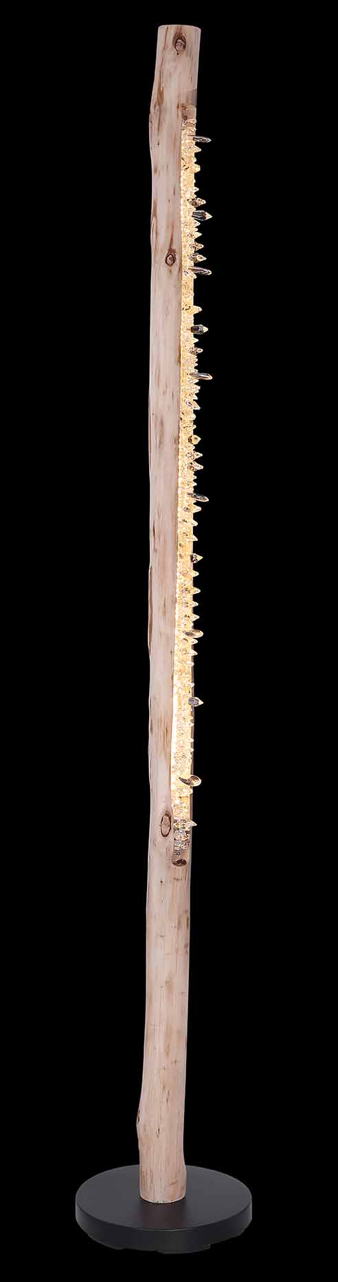 Lampadaire rural en métal noir Globo Felicitas – Image 4