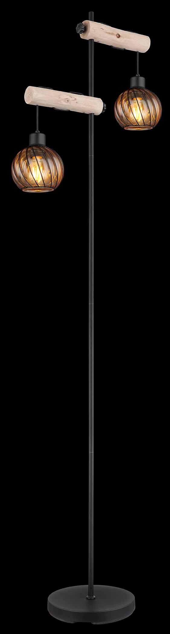 Lampadaire rural en métal noir Globo Paulo – Image 4