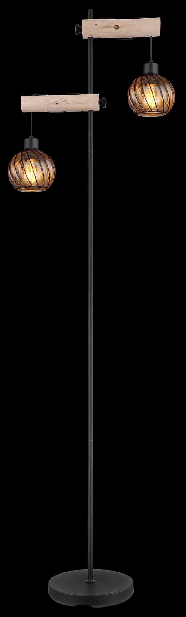 Lampadaire rural en métal noir Globo Paulo – Image 5