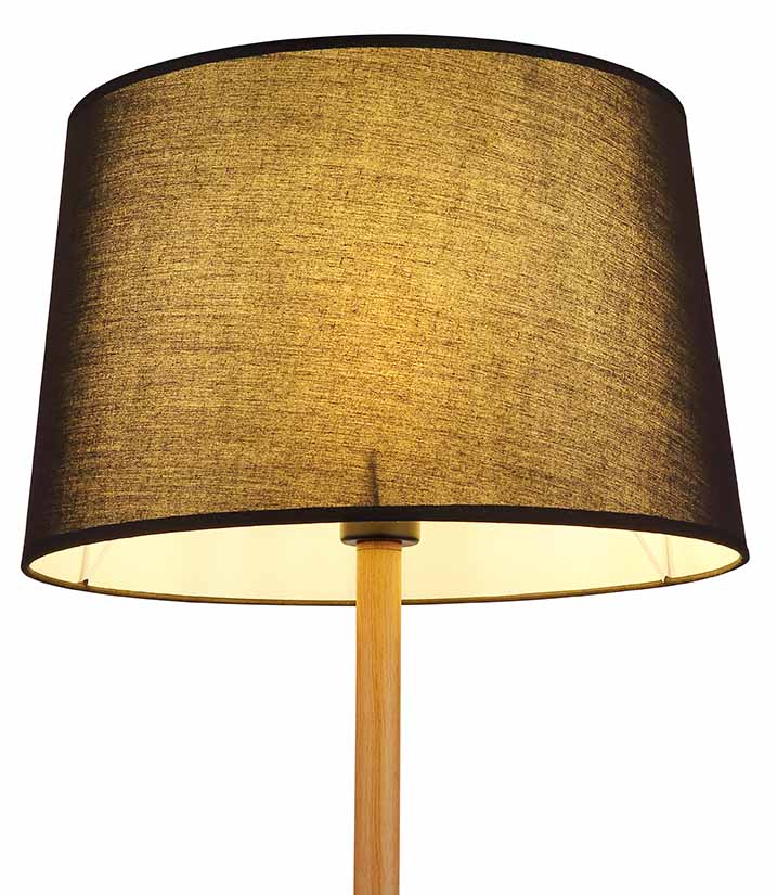 Lampadaire rural noir en métal Globo Kikki – Image 3