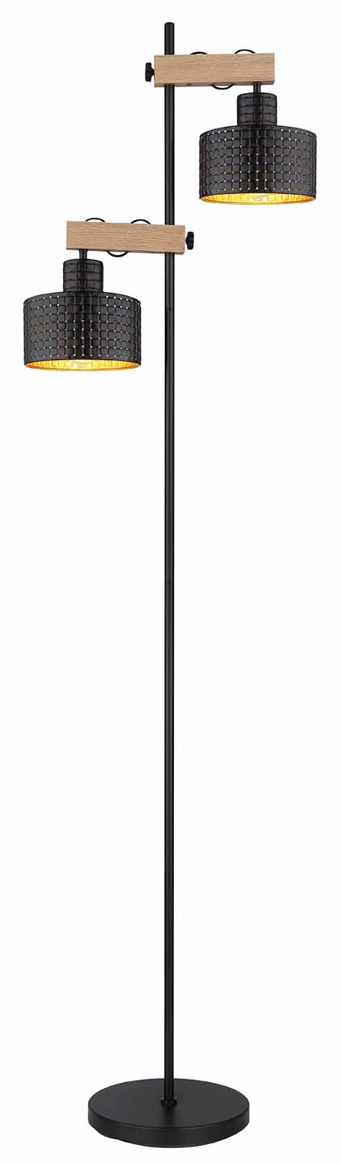 Lampadaire rural noir rond Globo Rielly – Image 2