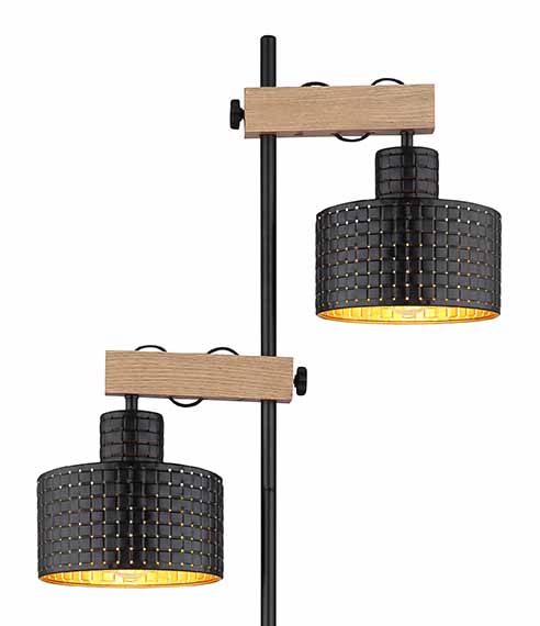 Lampadaire rural noir rond Globo Rielly – Image 3