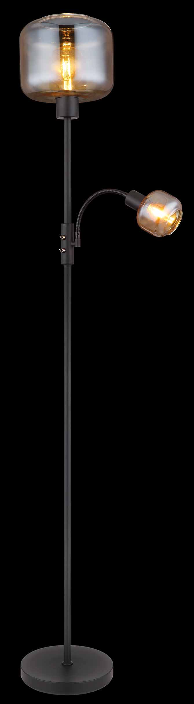 Lampadaires classiques en verre et métal noir Globo Giuseppe – Image 3