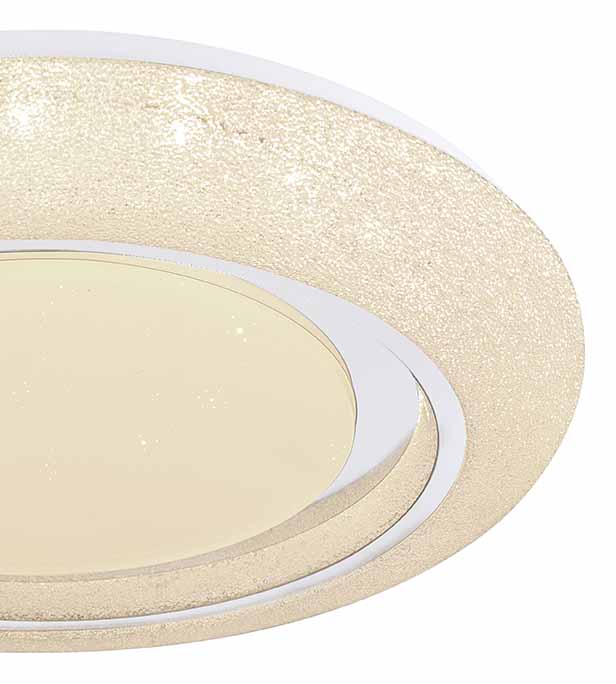Lampe de plafond classique blanche en métal Globo Rada – Image 3
