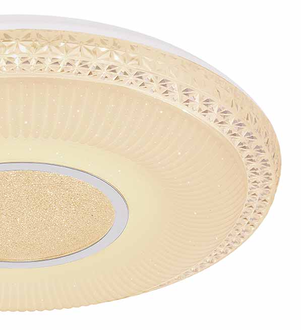 Lampe de plafond classique en métal blanc Globo Klemens – Image 3