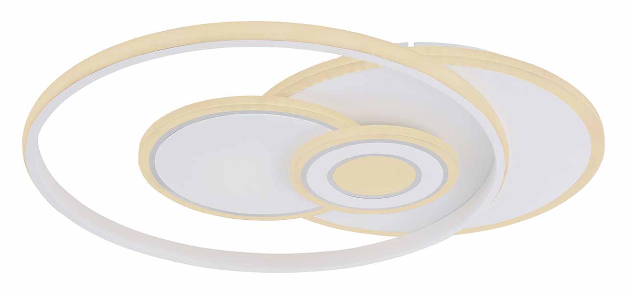 Lampe de plafond moderne blanche ronde Globo Roderick – Image 2