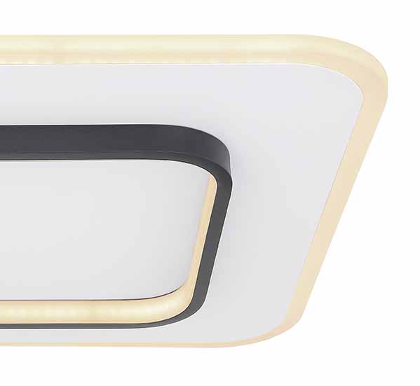 Lampe de plafond moderne carrée blanche Globo Lima – Image 4