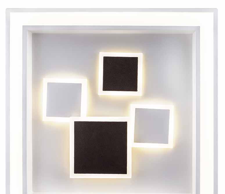 Lampe de plafond moderne carrée blanche Globo Nolo – Image 4