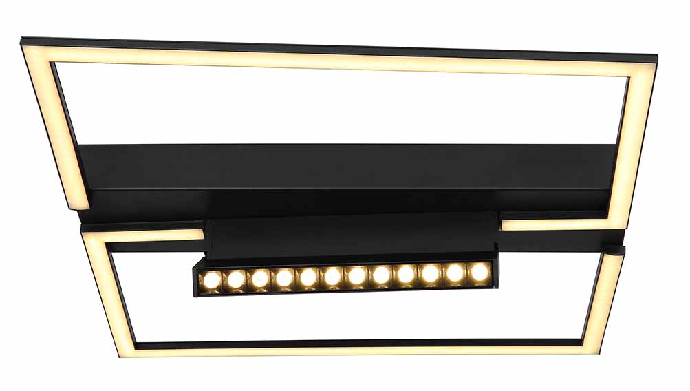 Lampe de plafond moderne en métal noir Globo Maxwell – Image 2