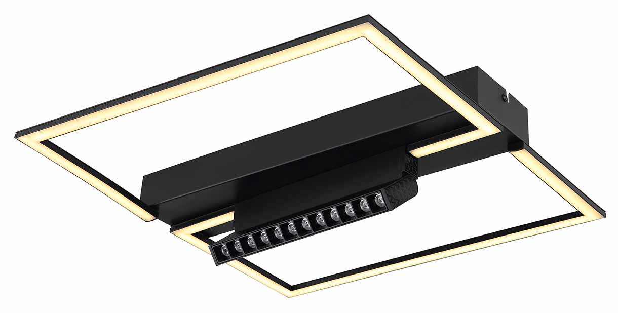 Lampe de plafond moderne en métal noir Globo Maxwell – Image 4