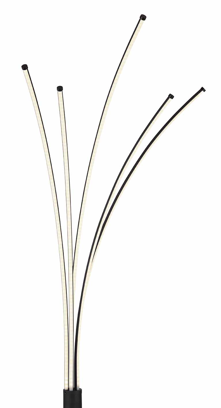 Lampe de sol connectée 5 lumières noir/argent Globo Bizzy – Image 2