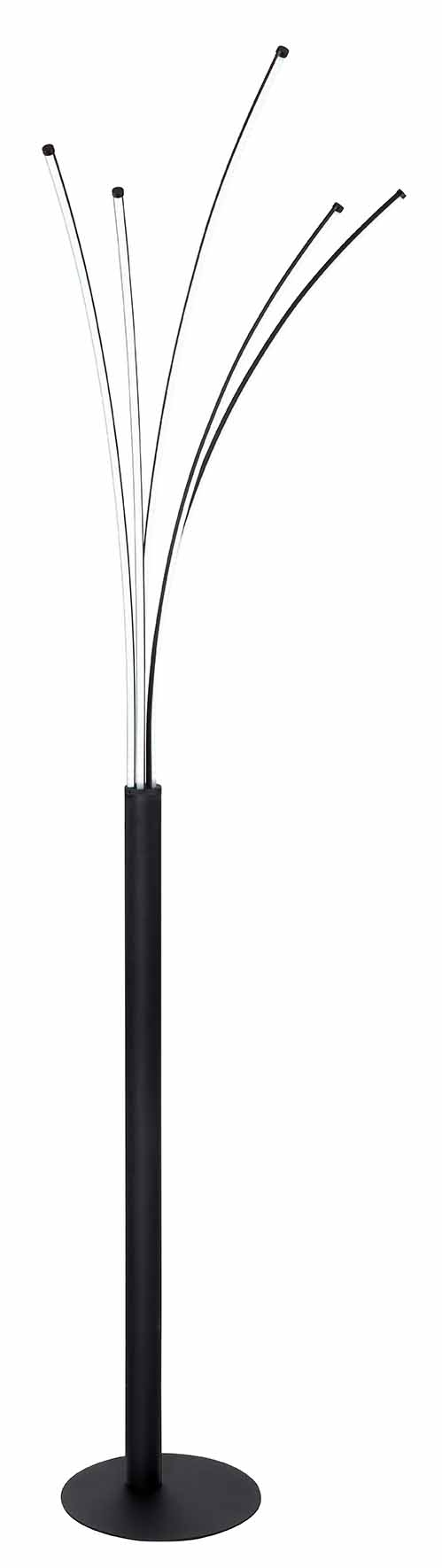 Lampe de sol connectée 5 lumières noir/argent Globo Bizzy – Image 4