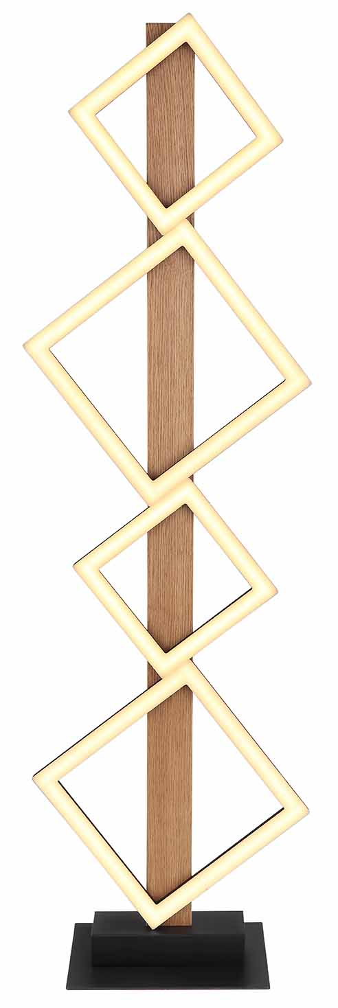 Lampe de sol moderne en vague noire Globo Dustin – Image 2