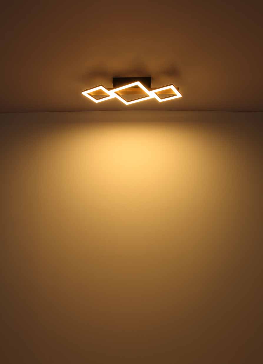 Lampe de sol moderne en vague noire Globo Dustin – Image 4