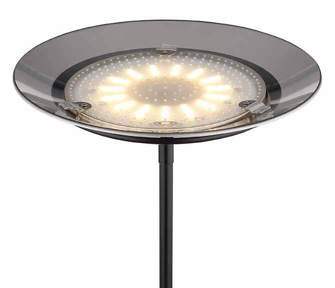 Lampe de sol noire réglable 2 lumières Globo Ganina – Image 2