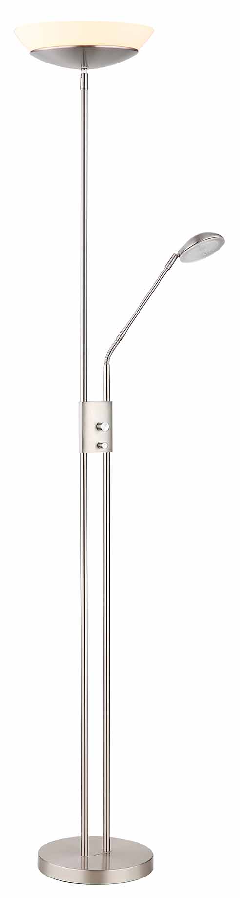 Lampe de sol réglable nickel 2 lumières Globo Ganina – Image 3