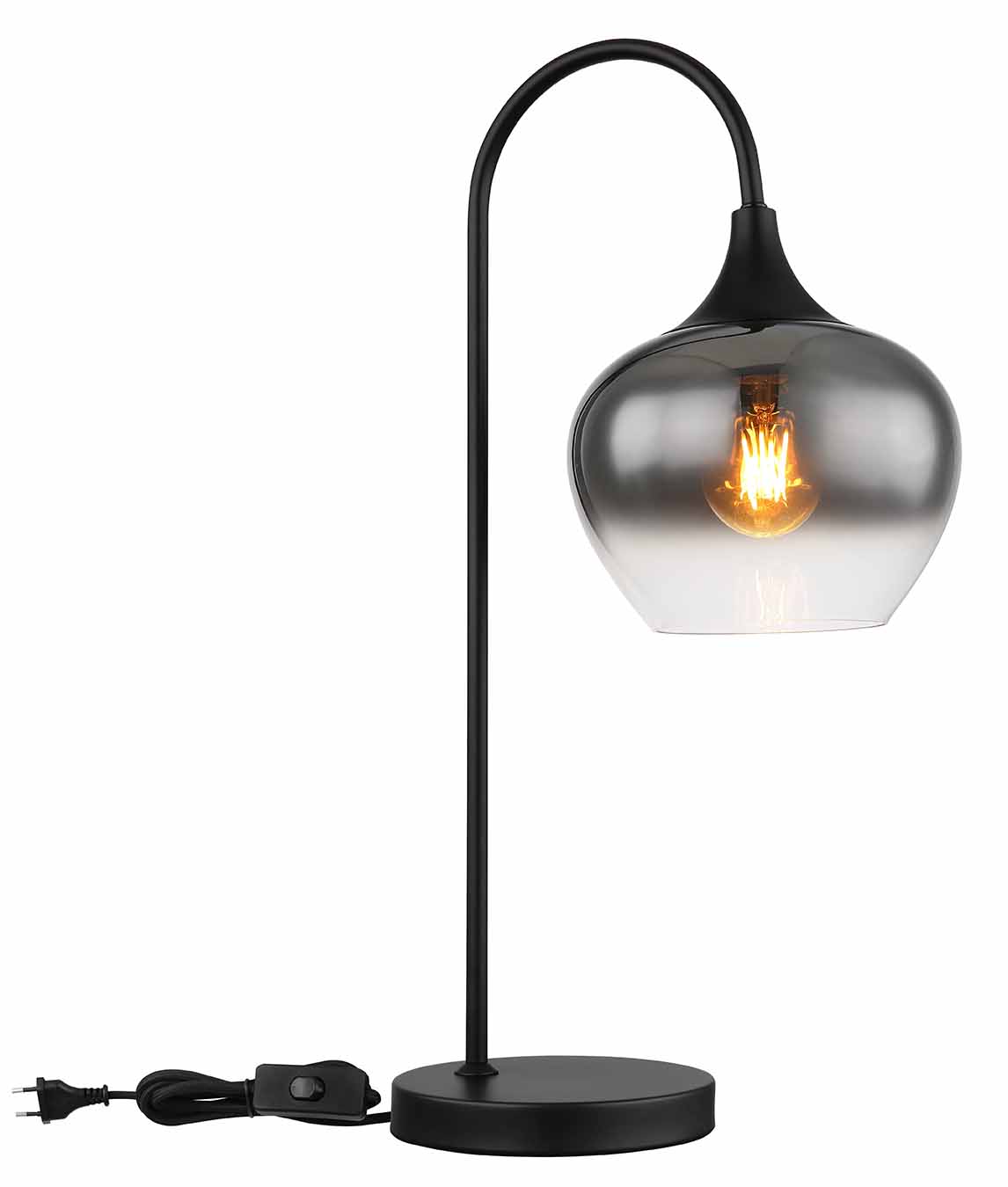 Lampe de table moderne en métal noir Globo Maxy – Image 2