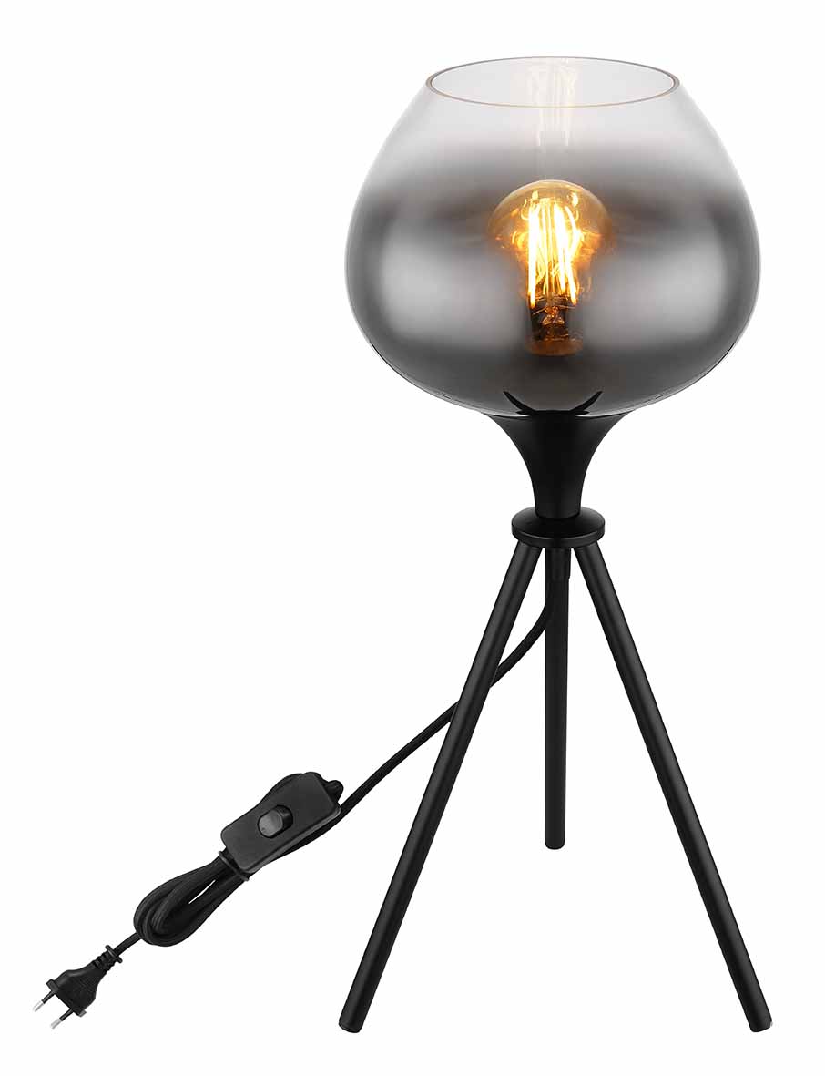 Lampe de table moderne en métal noir Globo Maxy – Image 2