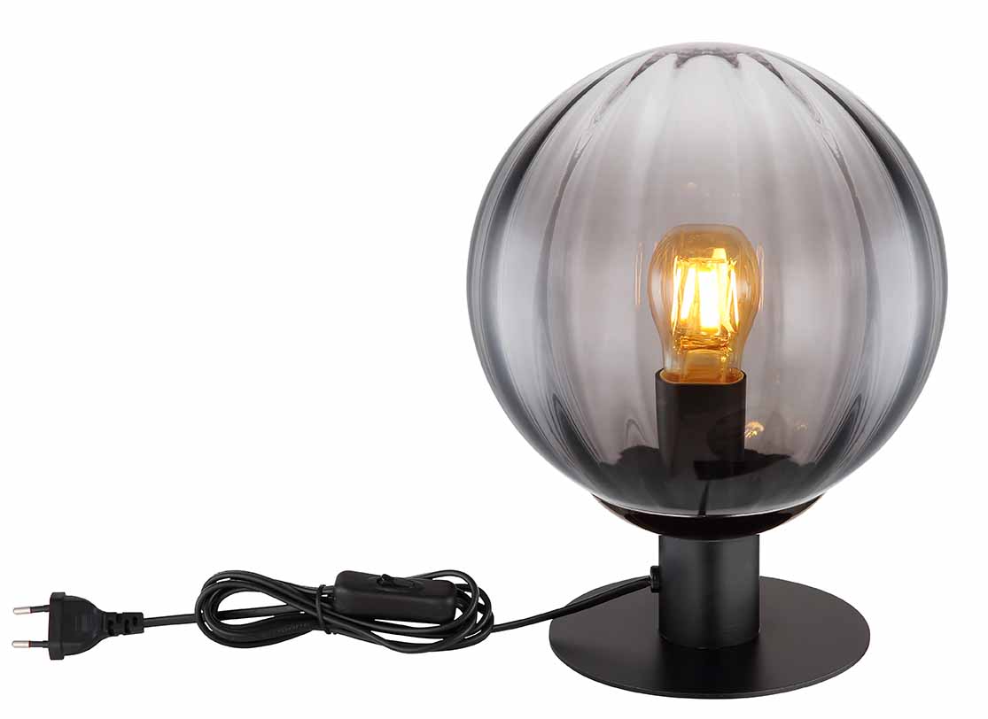 Lampe de table moderne ronde noire Globo Dallerta – Image 3