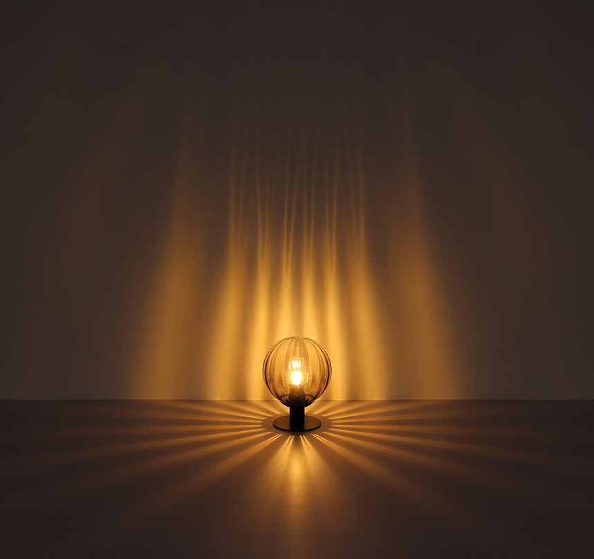 Lampe de table moderne ronde noire Globo Dallerta – Image 4