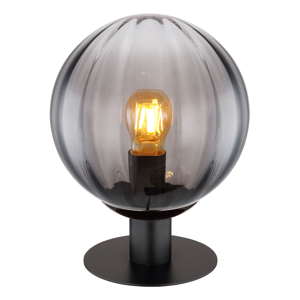 lampe-de-table-ronde-noire-moderne-globo-dallerta-15216t