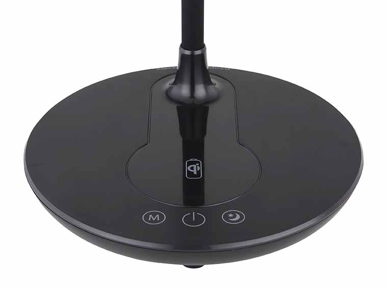 Lampe de table ronde noire rechargeable Globo Regina – Image 2