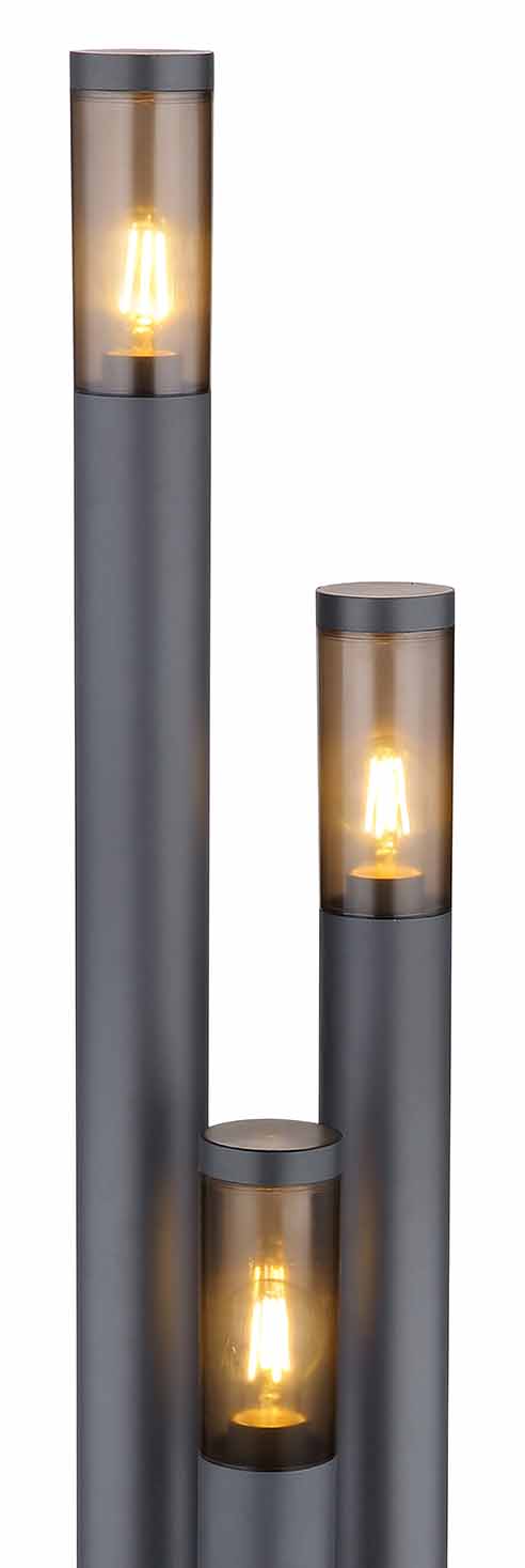 Lampe extérieure avec barres en métal anthracite Globo Boston – Image 2