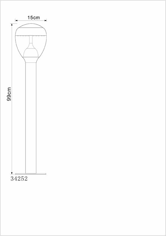 Lampe extérieure classique en acier forme boule Globo Callisto – Image 3