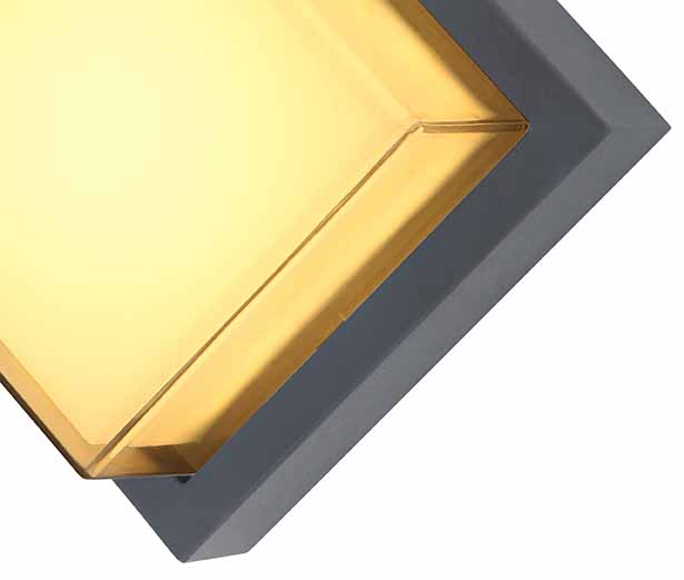 Lampe extérieure moderne anthracite carrée Globo Jalla – Image 3