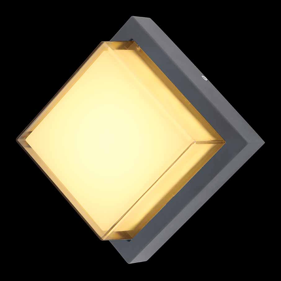 Lampe extérieure moderne anthracite carrée Globo Jalla – Image 4