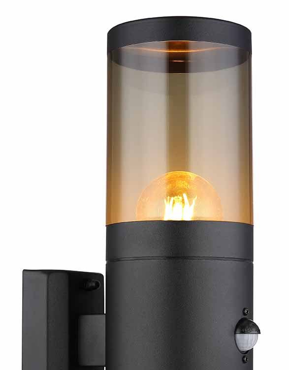 Lampe extérieure moderne en verre fumé noir Globo Xeloo – Image 3