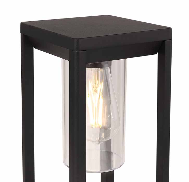 Lampe extérieure moderne noire en aluminium Globo Candela – Image 3