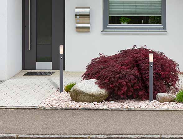 Lampe extérieure moderne tubulaire anthracite Globo Boston – Image 3