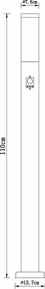 Lampe extérieure moderne tubulaire anthracite Globo Boston – Image 4