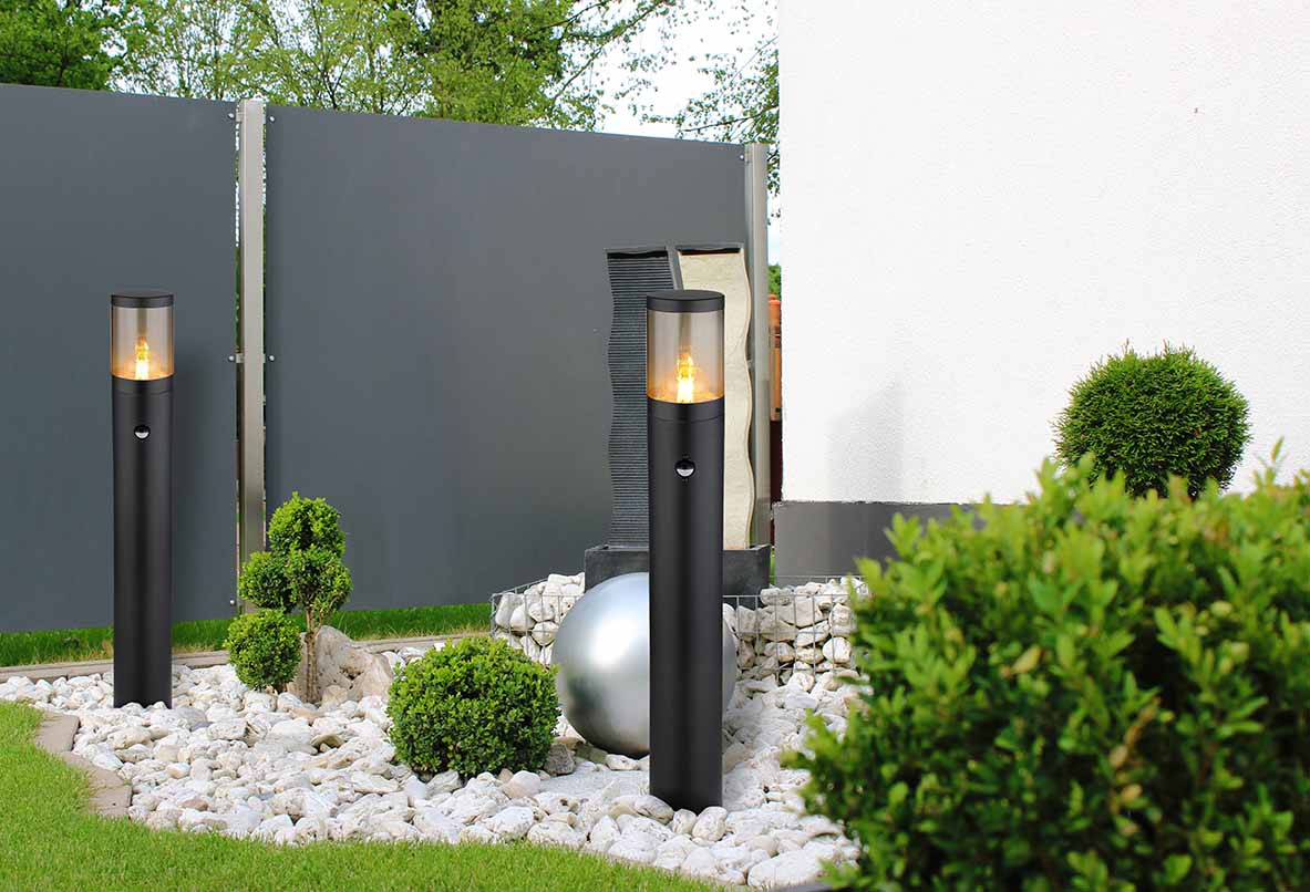 Lampe extérieure noire tubulaire métal Globo Xeloo – Image 4